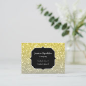 Leichte, silbergraue Imitate glänzen Monogramm Visitenkarte (Stehend Vorderseite)