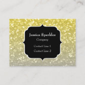 Leichte, silbergraue Imitate glänzen Monogramm Visitenkarte (Vorderseite)