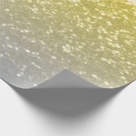 Leichte, silbergraue Imitate Glitzern Geschenkpapier (Ecke)