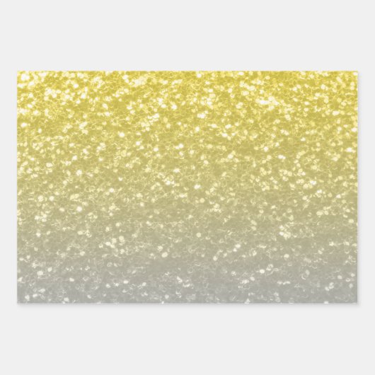 Leichte, silbergraue Imitate Glitzern Geschenkpapier Set (Vorderseite 2)