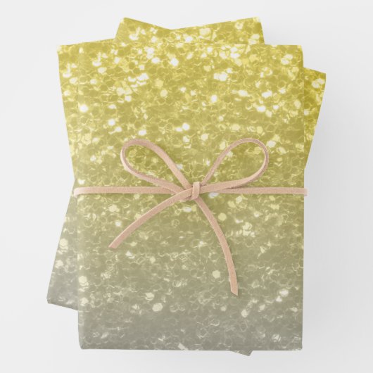 Leichte, silbergraue Imitate Glitzern Geschenkpapier Set (Beispiel)