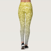 Leichte, silbergraue Imitate Glitzern Leggings (Rückseite)