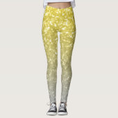 Leichte, silbergraue Imitate Glitzern Leggings (Vorderseite)