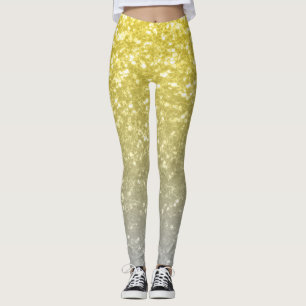 Leichte, silbergraue Imitate Glitzern Leggings