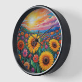 Leichte Sonnenblumen Uhr (Winkel)