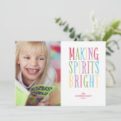 LEICHTE SPIRIEREN | FERIENFOTOKARTE FEIERTAGSKARTE (Stehend Vorderseite)