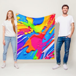 Leichte Spritzer-Farbburstgestaltung Fleecedecke