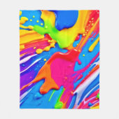 Leichte Spritzer-Farbburstgestaltung Fleecedecke (Vorderseite)