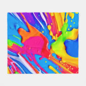 Leichte Spritzer-Farbburstgestaltung Fleecedecke (Vorderseite (Horizontal))