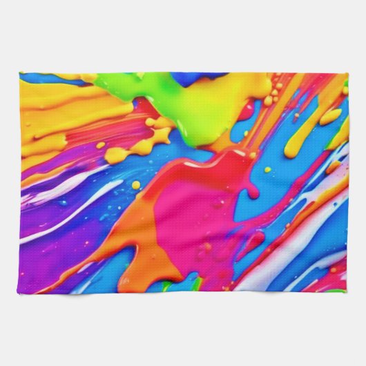 Leichte Spritzer-Farbburstgestaltung Geschirrtuch (Horizontal)