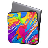 Leichte Spritzer-Farbburstgestaltung Laptopschutzhülle (Vorderseite Links)