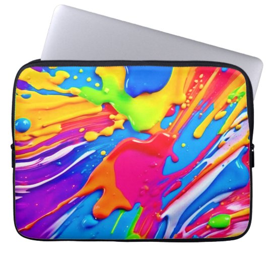 Leichte Spritzer-Farbburstgestaltung Laptopschutzhülle (Vorderseite)