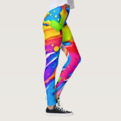 Leichte Spritzer-Farbburstgestaltung Leggings (Rechts)
