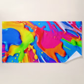 Leichte Spritzer-Farbburstgestaltung Strandtuch (Vorderseite)