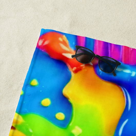 Leichte Spritzer-Farbburstgestaltung Strandtuch (Beispiel)