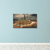 Leichte Streifen von Autos nachts Leinwanddruck (Insitu (Holzboden))