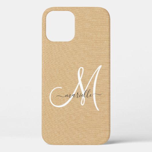 Leichte Strohlinen Monogramm Case-Mate iPhone Hülle (Rückseite)