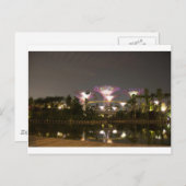 Leichte Superbäume im Garten an der Bucht Postkarte (Vorne/Hinten)