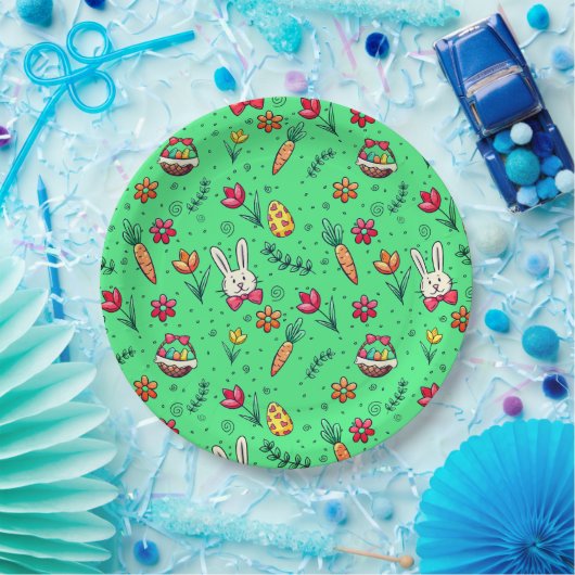 Leichte Teller für grüne Ostermuster (Party)
