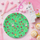 Leichte Teller für grüne Ostermuster (Party)