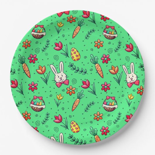 Leichte Teller für grüne Ostermuster (Vorderseite)