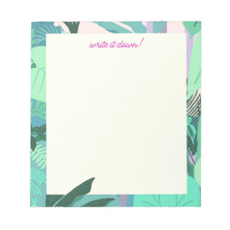 Leichte tropische Dschungeln-Blätter - Notepad Notizblock