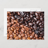 Leichte und dunkelgeröstete Kaffeebohnen, kundensp Postkarte (Vorne/Hinten)