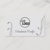 Leichte und dunkelgraue Ornamente mit Verzierten L Visitenkarte (Vorderseite)