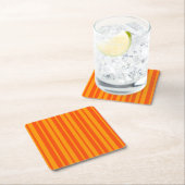 Leichte und dunkle Orange Stilelemente Design Rechteckiger Pappuntersetzer (Vor Ort)