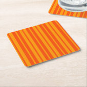 Leichte und dunkle Orange Stilelemente Design Rechteckiger Pappuntersetzer (angewinkelt)