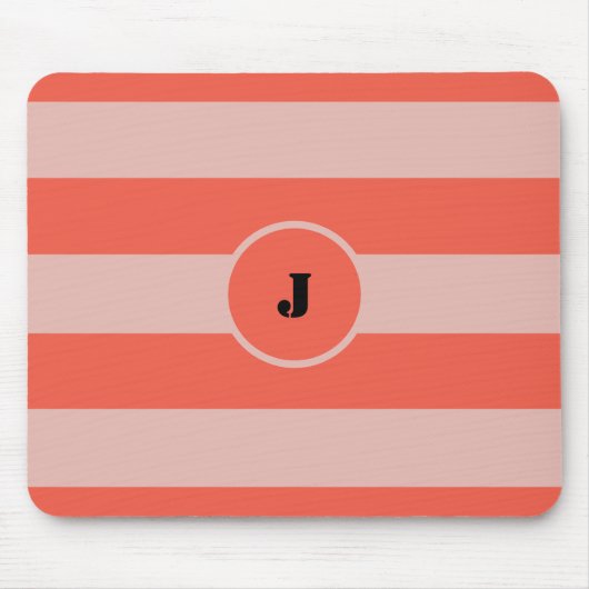 Leichte und dunkle Orangenstreifen Mousepad (Vorne)