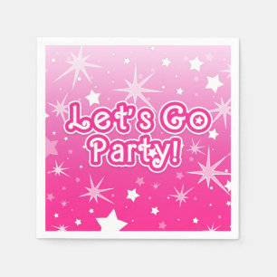 Leichte und heiß rosa Sparkeln - Party gehen Serviette