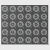 Leichte und helle Glitzern Circles Monogramm Urlau Geschenkpapier (Flach)