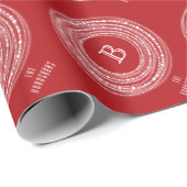 Leichte und helle Glitzern Circles Monogramm Urlau Geschenkpapier (Rolleneckpunkt)