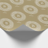 Leichte und helle Glitzern Circles Monogramm Urlau Geschenkpapier (Ecke)