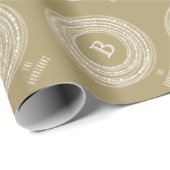 Leichte und helle Glitzern Circles Monogramm Urlau Geschenkpapier (Rolleneckpunkt)