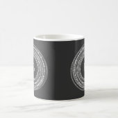 Leichte und helle Glitzern Circles Monogramm Urlau Kaffeetasse (Mittel)