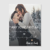 Leichte und helle Hübsche Script-Holiday-Fotokarte Magnetkarte (Vorderseite)