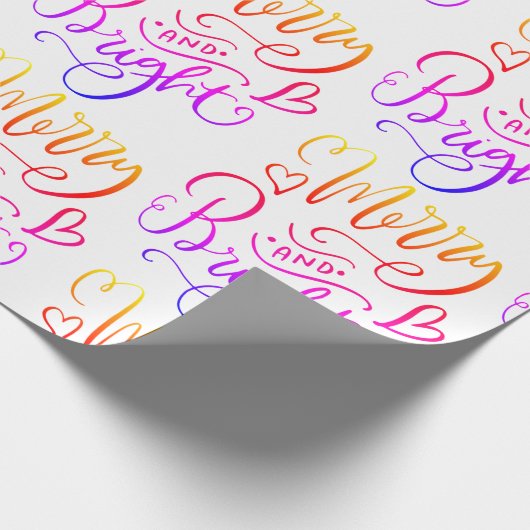 Leichte und helle Regenbogenschrift Geschenkpapier (Ecke)