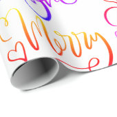 Leichte und helle Regenbogenschrift Geschenkpapier (Rolleneckpunkt)