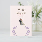 Leichte und komfortable Einladung zur Hochzeit, ge (Stehend Vorderseite)