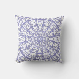 Leichte Violet und weißes Mandala-Kissen Kissen