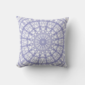 Leichte Violet und weißes Mandala-Kissen Kissen