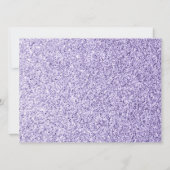 Leichte violette Glitzern Sweet 16 elegante Schrif Einladung (Rückseite)
