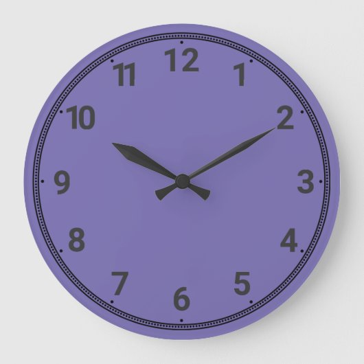 Leichte Violette Große Wanduhr (Vorderseite)