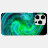 LEICHTE VORTEX,Abstrakt blaugrüne Fraktal-Waves Case-Mate iPhone Hülle (Rückseite (Horizontal))