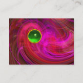 LEICHTE VORTEX EMERALD grün-gelb-rosa lila Visitenkarte (Rückseite)