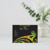 LEICHTE VORTEX EMERALD schwarz-gelb-orange grün Visitenkarte (Stehend Vorderseite)