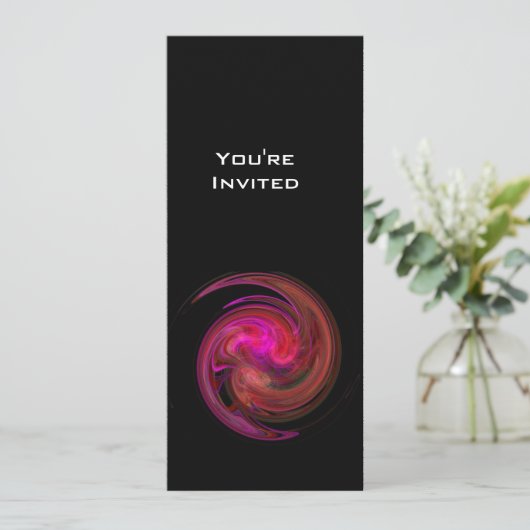 LEICHTE VORTEX, hellrosa, rosa, lila Farbe Einladung (Stehend Vorderseite)