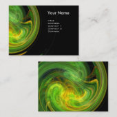 LEICHTE VORTEX Lebhaft schwarz-gelb-orange Visitenkarte (Vorne/Hinten)